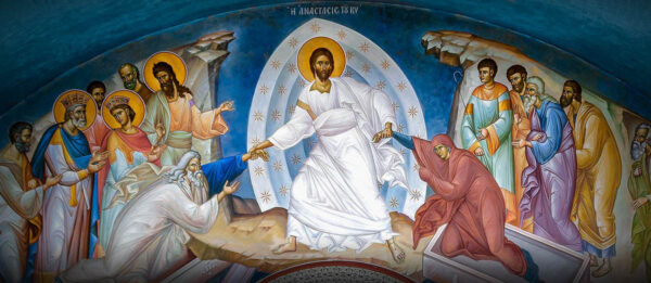 Christ resurrecting the dead